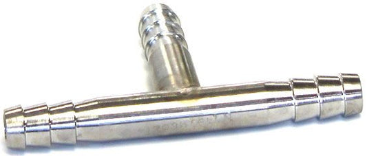 St St 3-Way 3/8" Hose Barb Tee for Secure Vacuum Connection