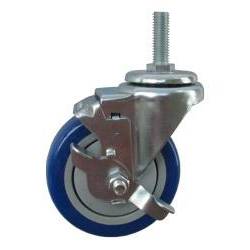 4" Threaded Stem Swivel Caster - Polyurethane Tread - 1/2" Stem