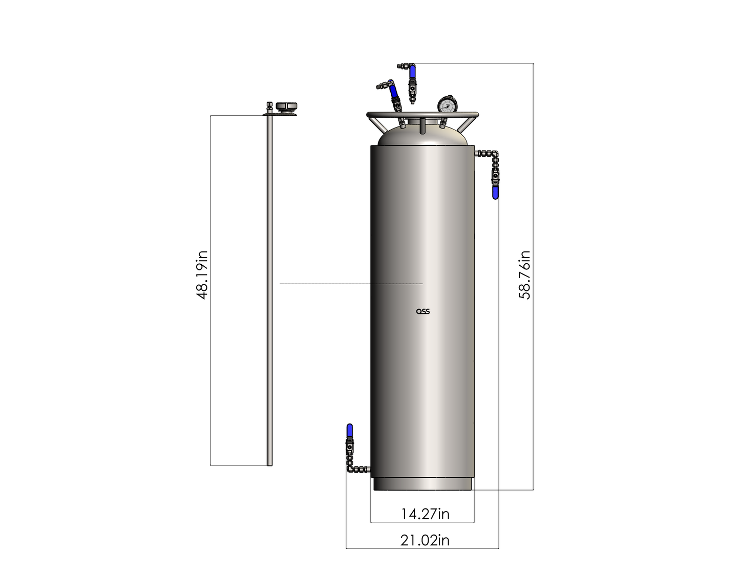 Jacketed Solvent Tank - 100lb